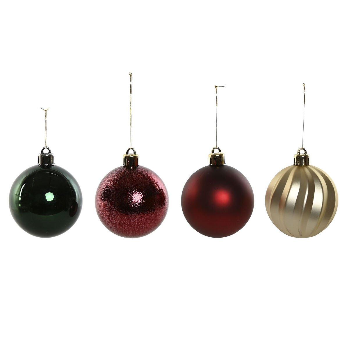 Bolas de Navidad Home ESPRIT Rojo Verde Polietileno 28 x 12 x 42 cm (34 Piezas)