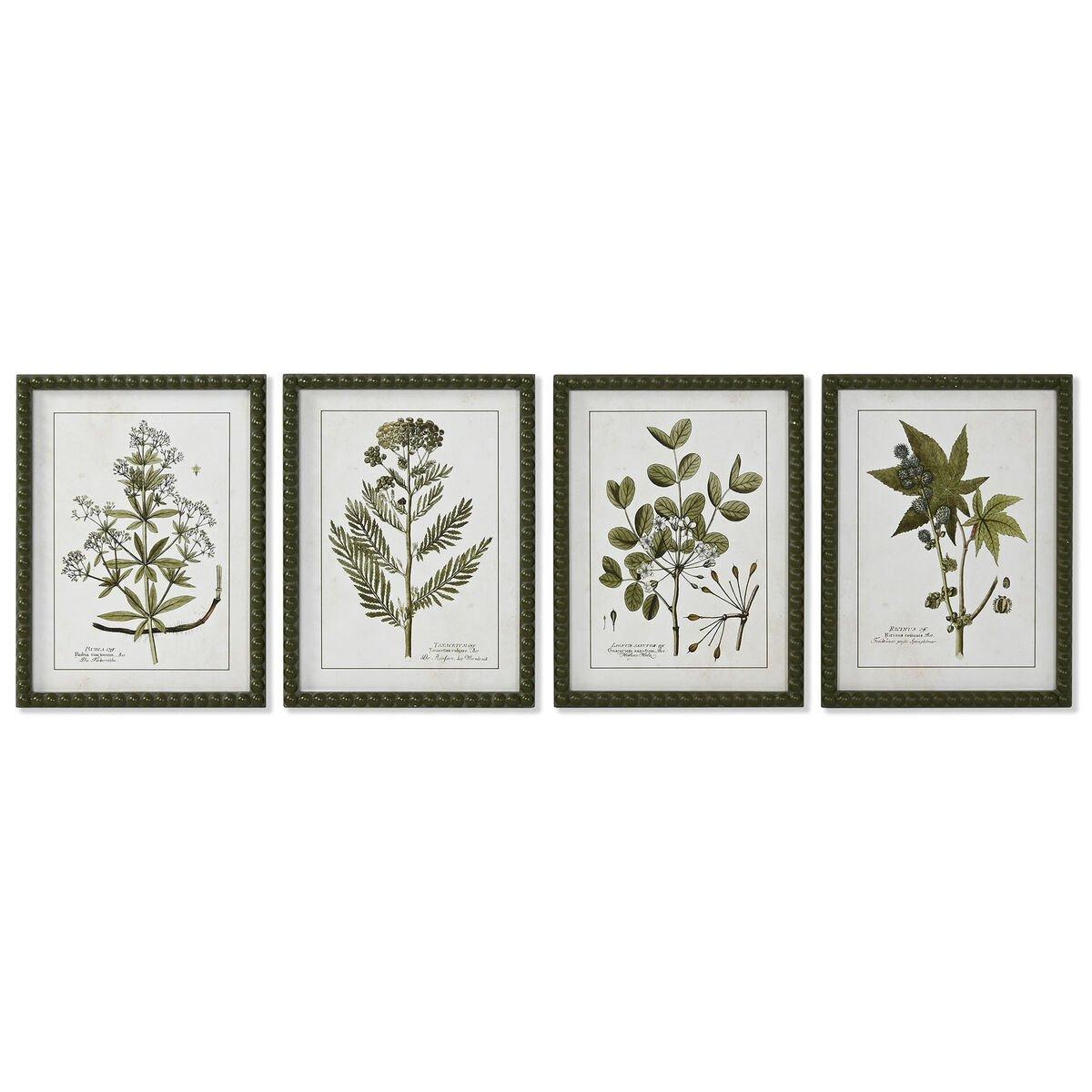 Cuadro Home ESPRIT Cristal Abeto 30 x 2,5 x 40 cm (4 Unidades)