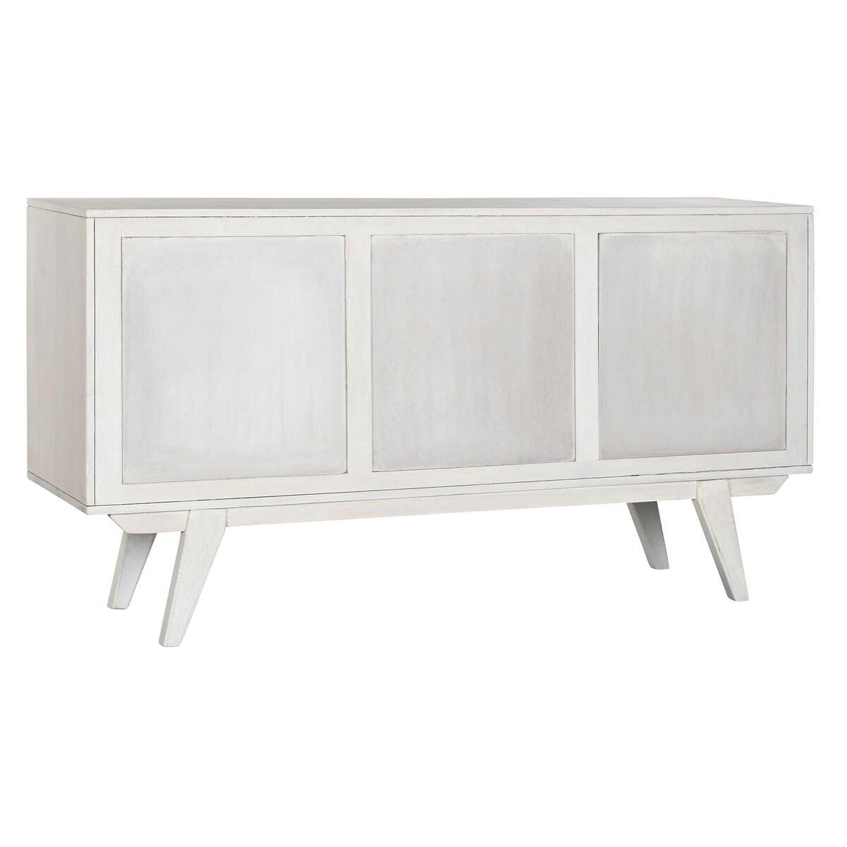 Aparador Home ESPRIT Blanco Ratán Madera de mango 155 x 40 x 80 cm