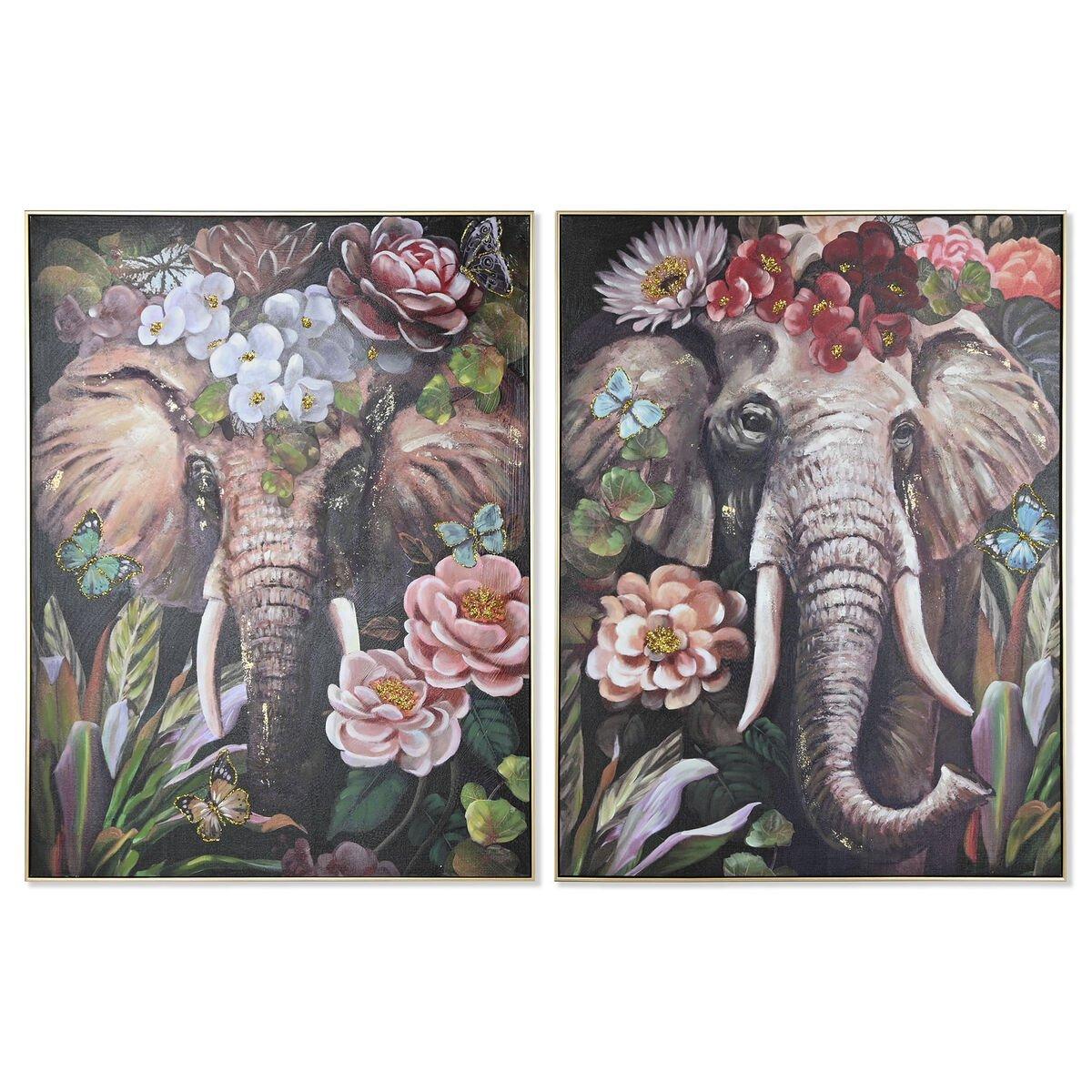 Lienzo Home ESPRIT Poliestireno Lienzo 92 x 4,5 x 122 cm