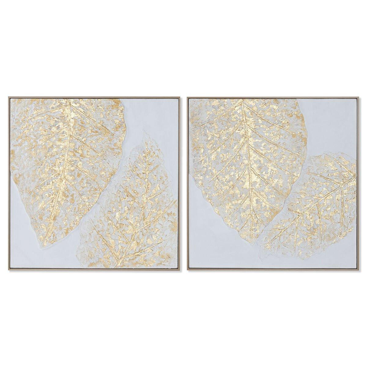 Lienzo Home ESPRIT Lienzo Madera MDF 82 x 4,5 x 82 cm