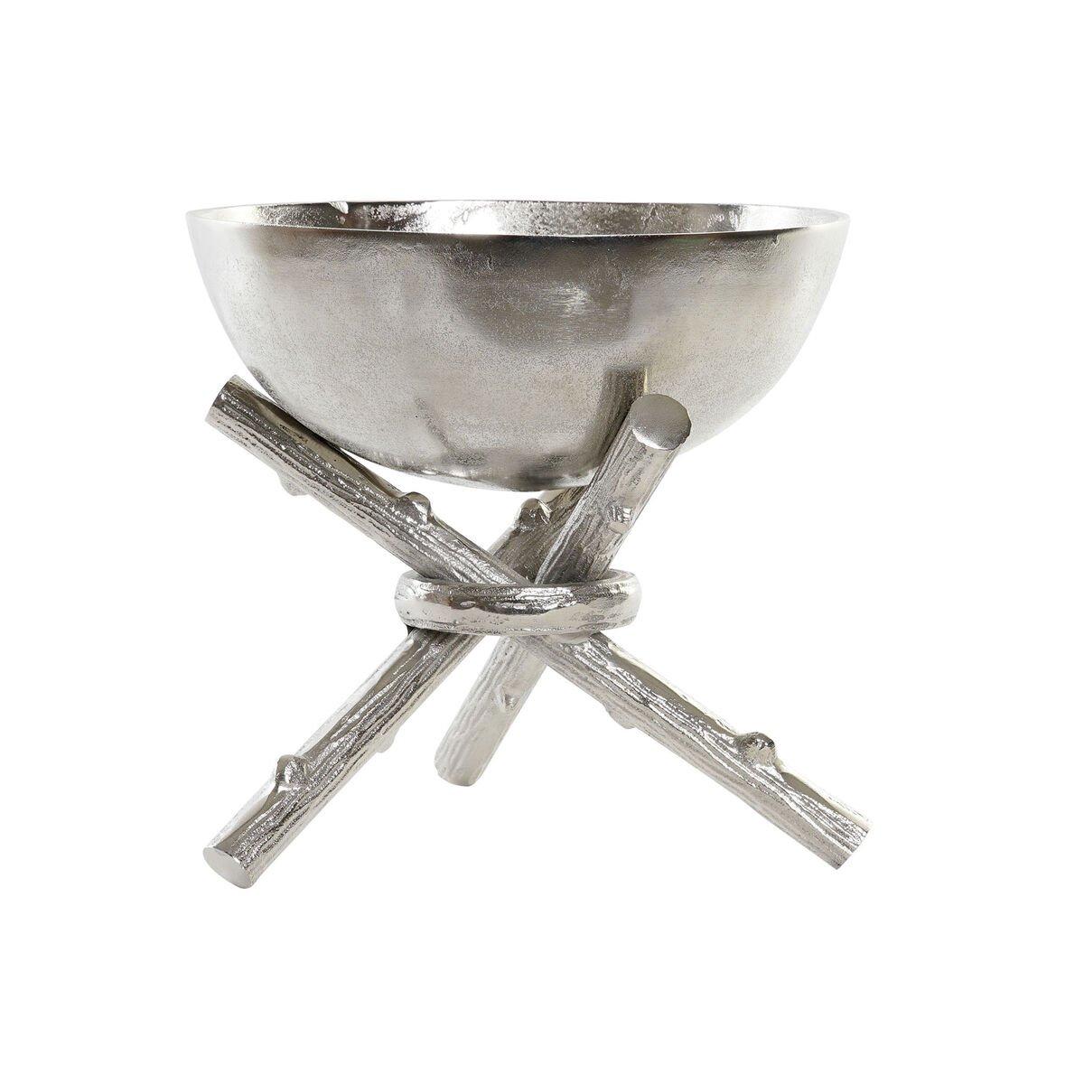 Centro de Mesa Home ESPRIT Plateado Aluminio 30 x 30 x 28 cm