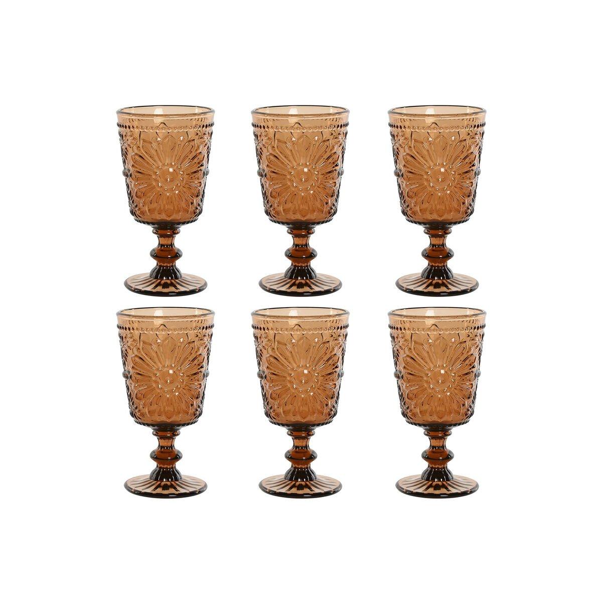 Set de Copas Home ESPRIT Cristal 8,5 x 8,5 x 16,3 cm (6 Unidades)