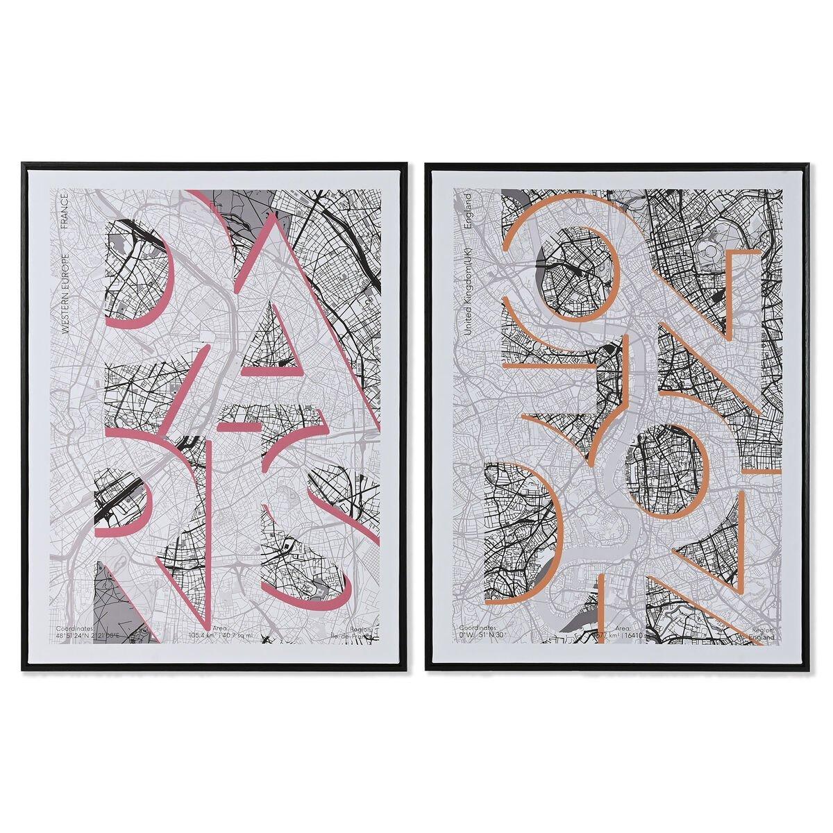 Lienzo Home ESPRIT Poliestireno Lienzo 60 x 3 x 80 cm