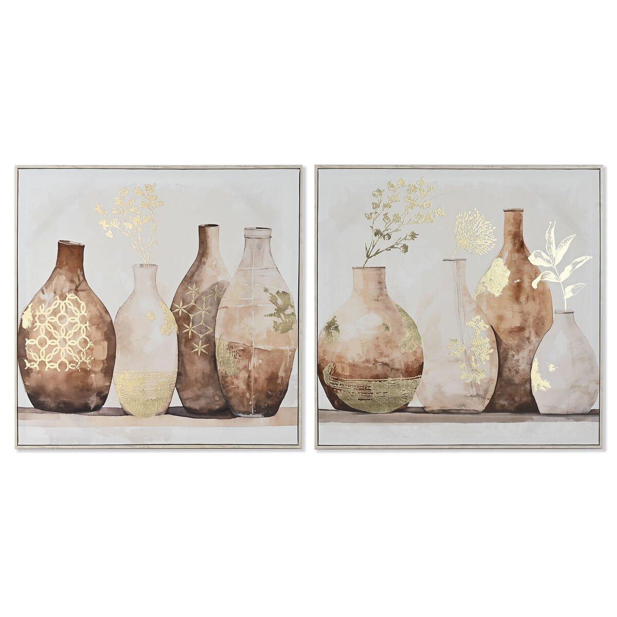 Lienzo Home ESPRIT Poliestireno Lienzo 82,5 x 3,5 x 82,5 cm