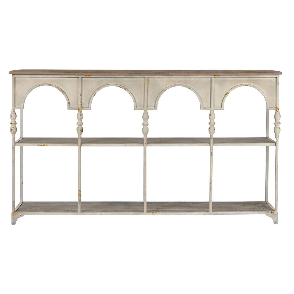 Estantería Home ESPRIT Blanco Natural Metal 159 X 36,5 X 91 cm
