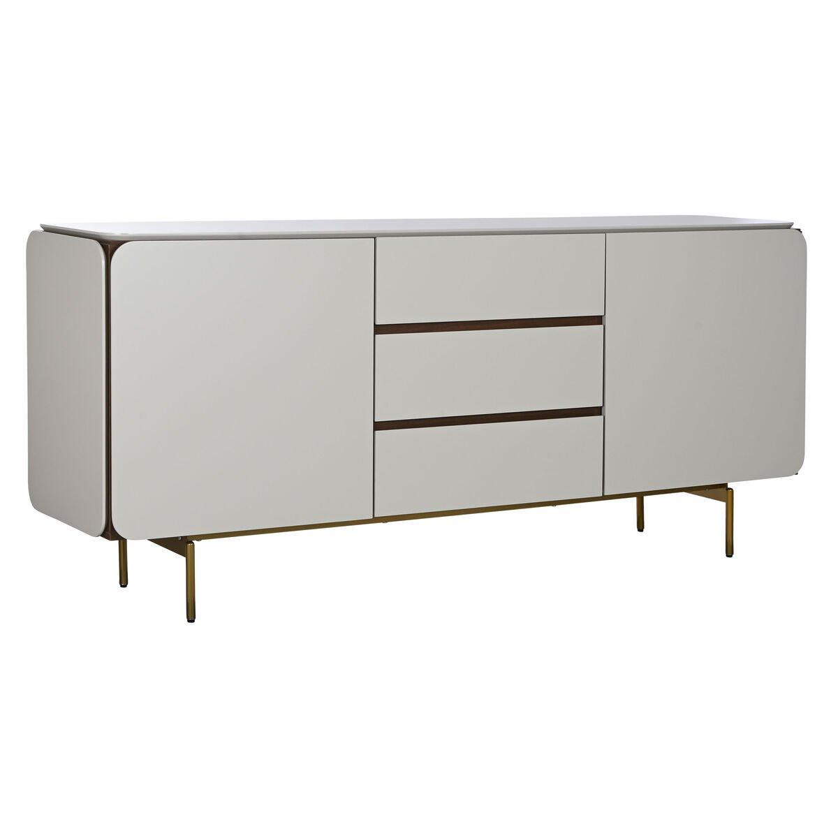 Aparador Home ESPRIT Blanco Marrón Dorado Madera Madera MDF 183 X 41,5 X 80 cm