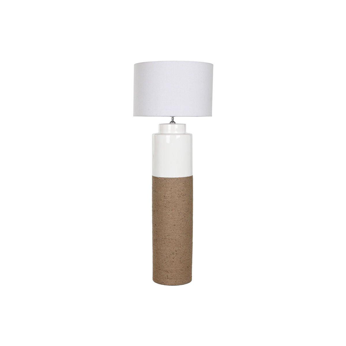 Lámpara de Pie Home ESPRIT Blanco Marrón 220 V 50 X 50 X 139,5 cm