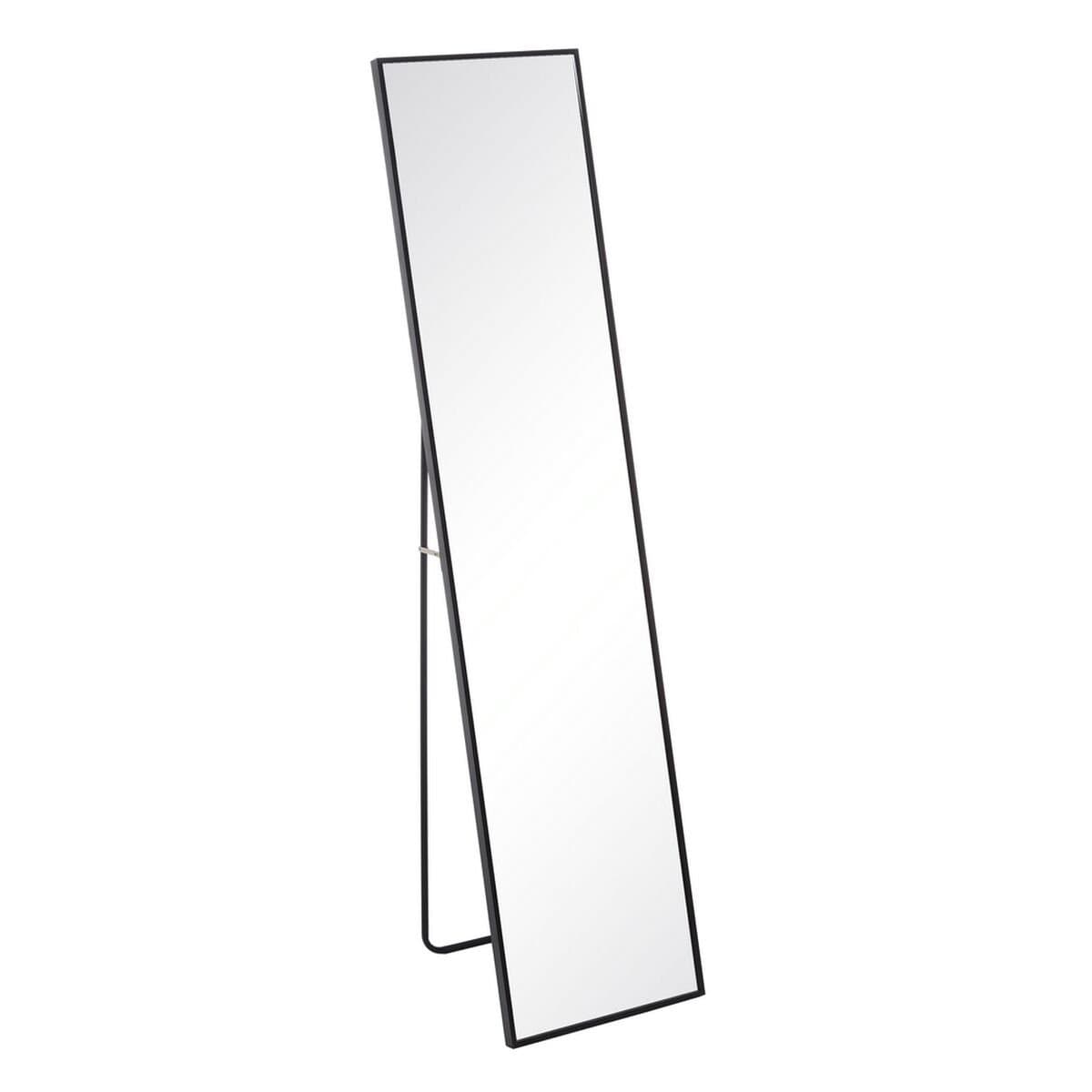 Espejo de pie Negro Aluminio Cristal 35 x 2,5 x 151 cm