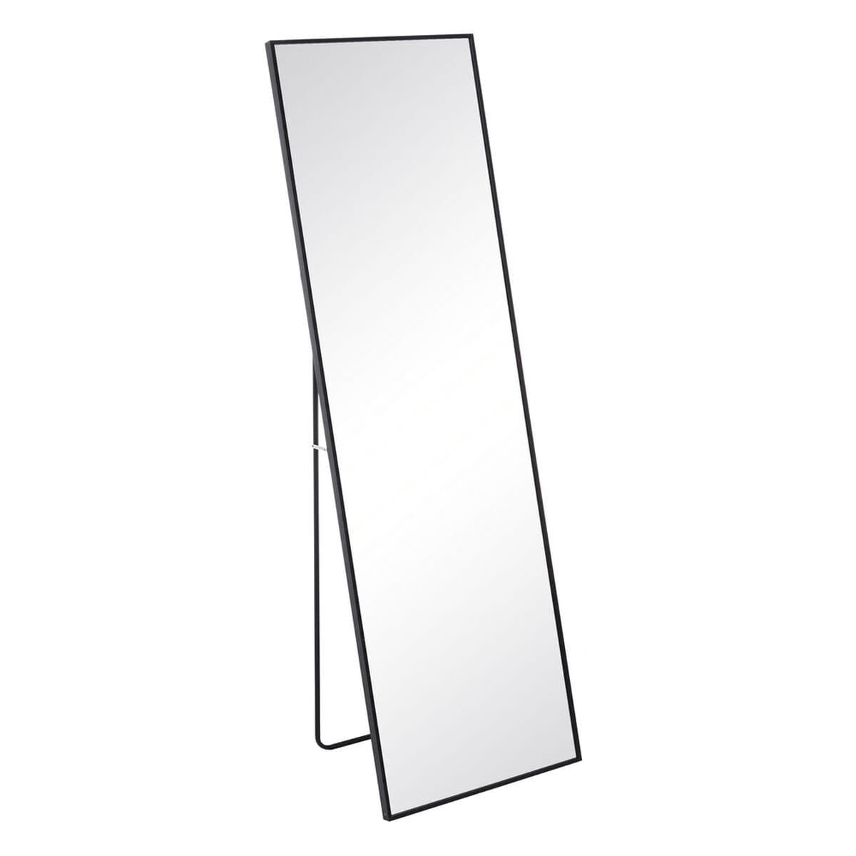 Espejo de pie Negro Aluminio Cristal 50 x 2,5 x 160 cm