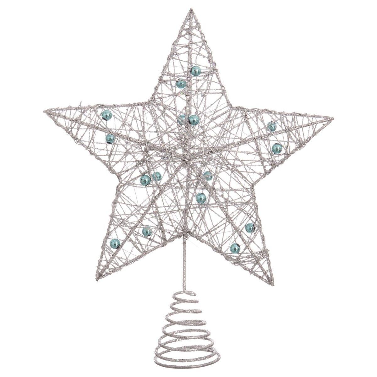 Estrella de Navidad Plateado Metal 20 x 5 x 25 cm
