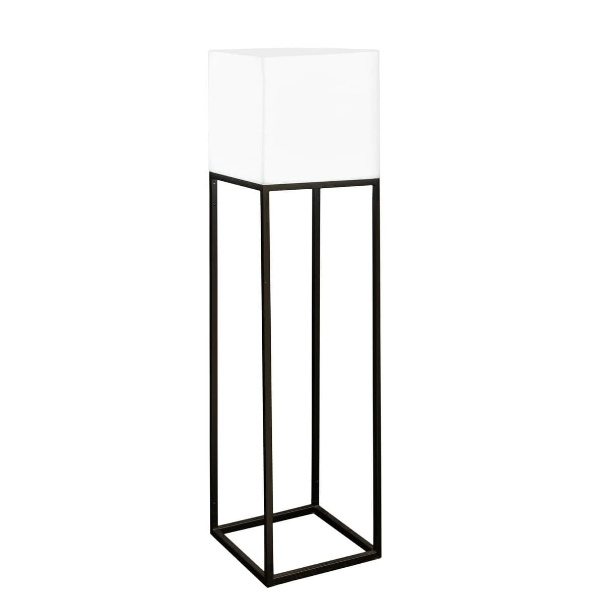 Lámpara de Pie Block Blanco Gris E27 38 x 38 x 155 cm