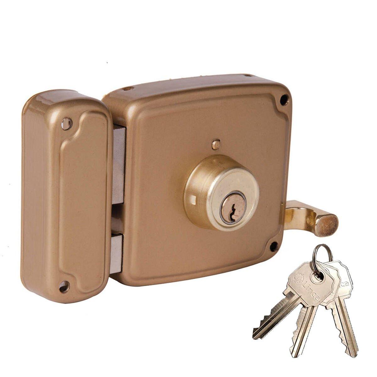 Cerradura de sobreponer UCEM 03012644 Hierro Izquierda Monopunto