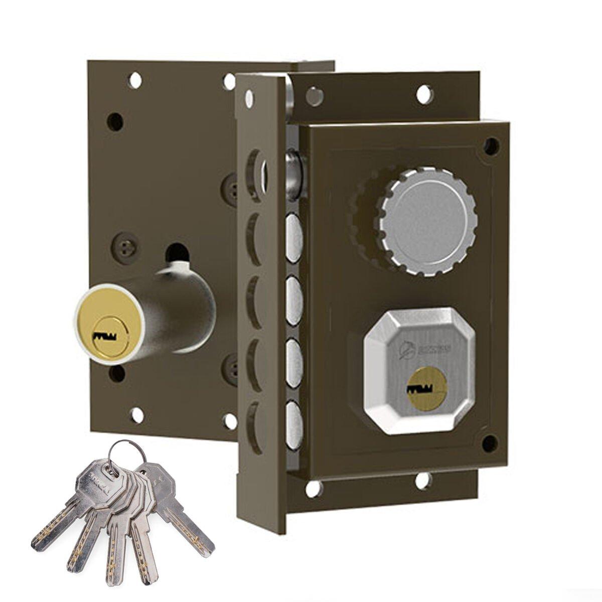 Cerradura de sobreponer Dorcas C911D Marrón Derecha Tirador