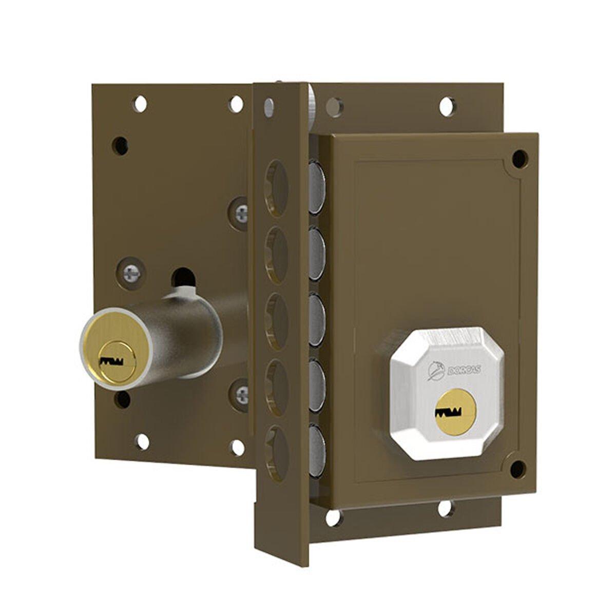 Cerradura de sobreponer Dorcas c922d Marrón Derecha Sobreponer