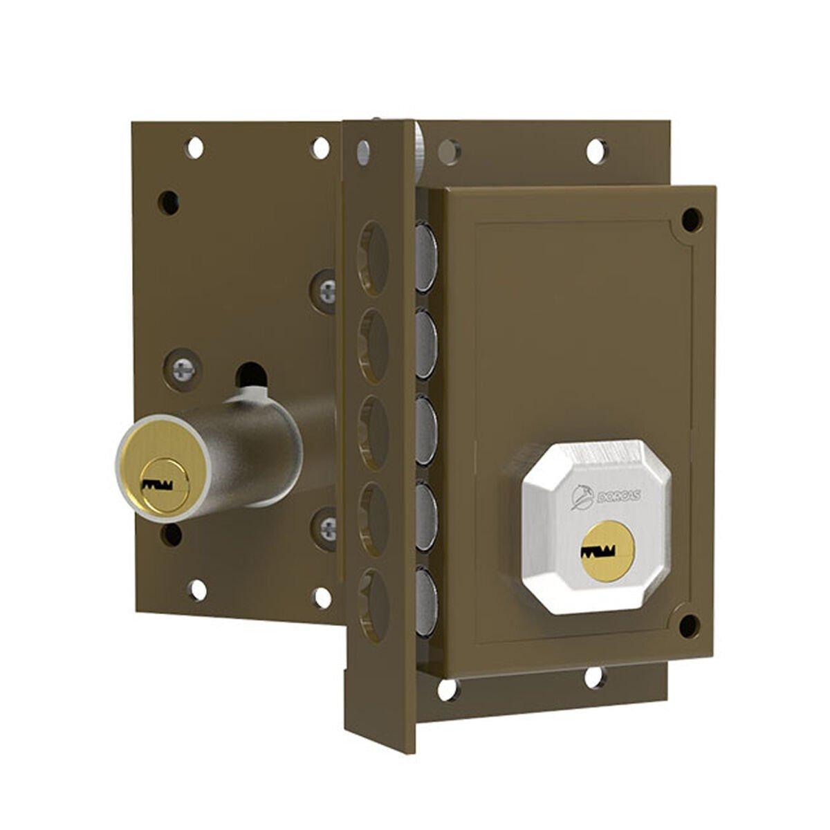 Cerradura de sobreponer Dorcas c922i Marrón Izquierda Sobreponer