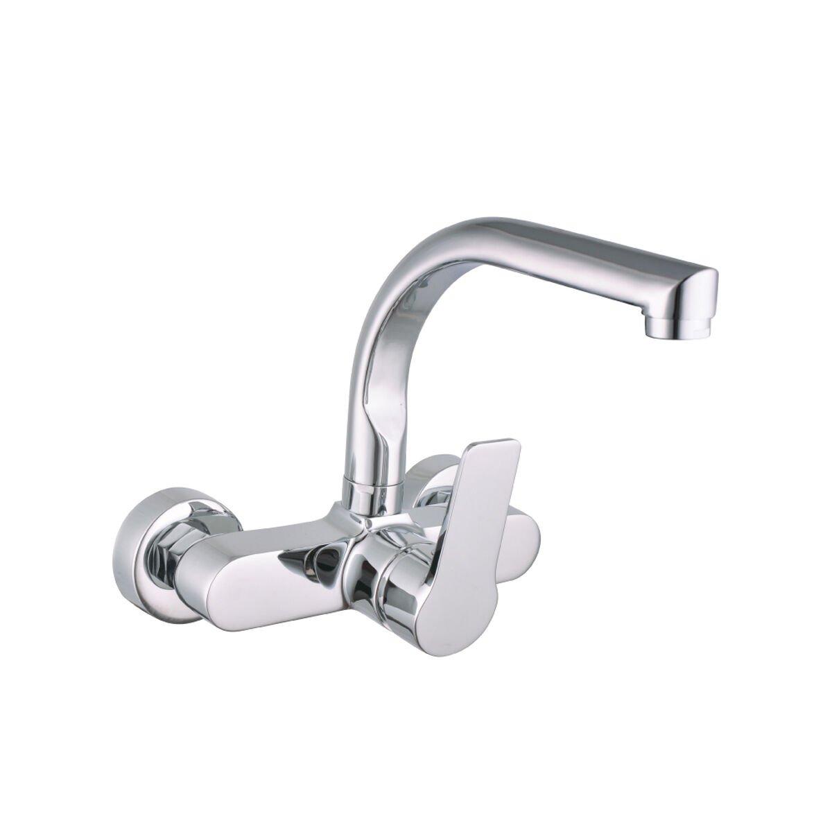 Grifo Monomando EDM 01145 Plateado Acero Inoxidable Latón