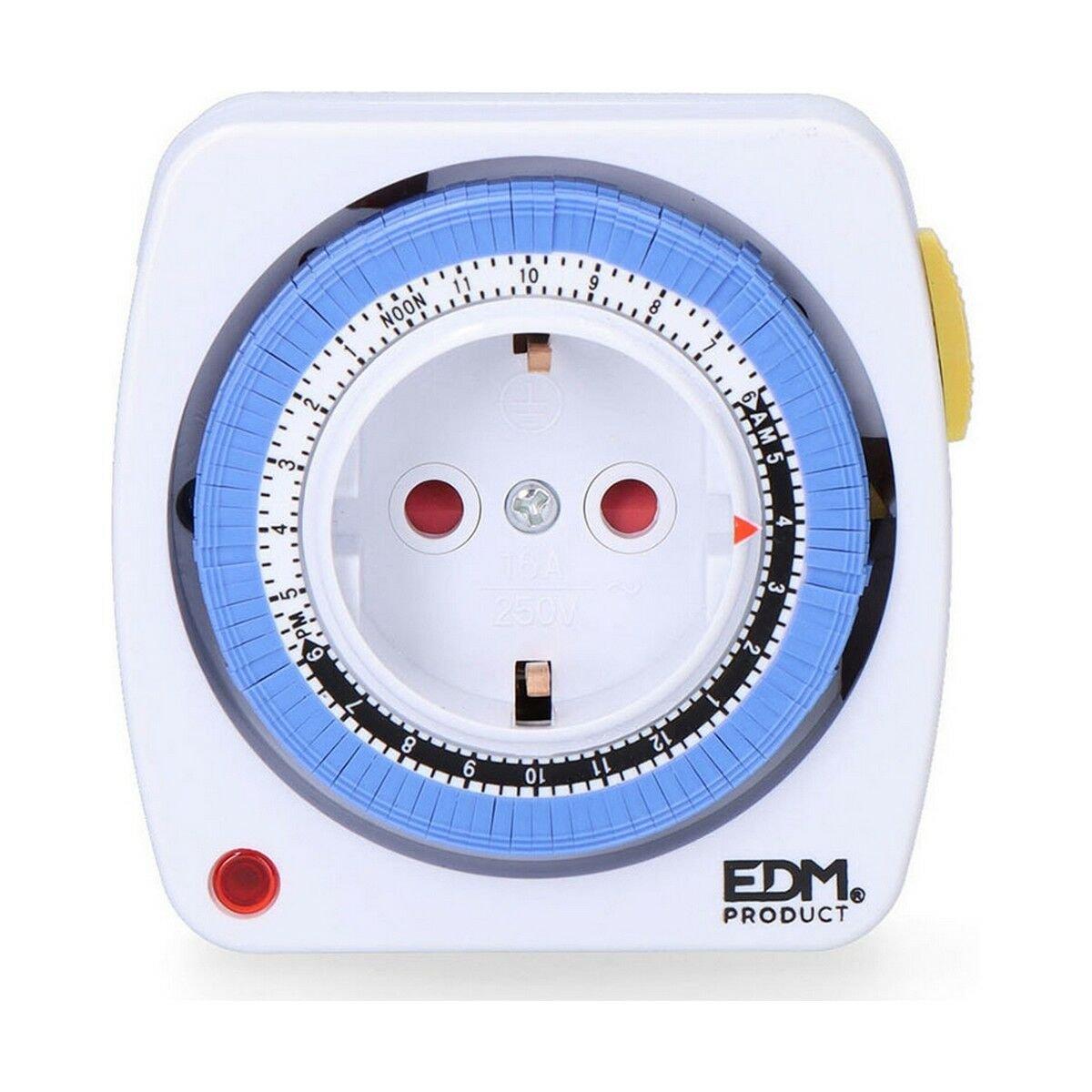 Enchufe con programador analógico EDM 03006 3500 W 230 V 24 horas