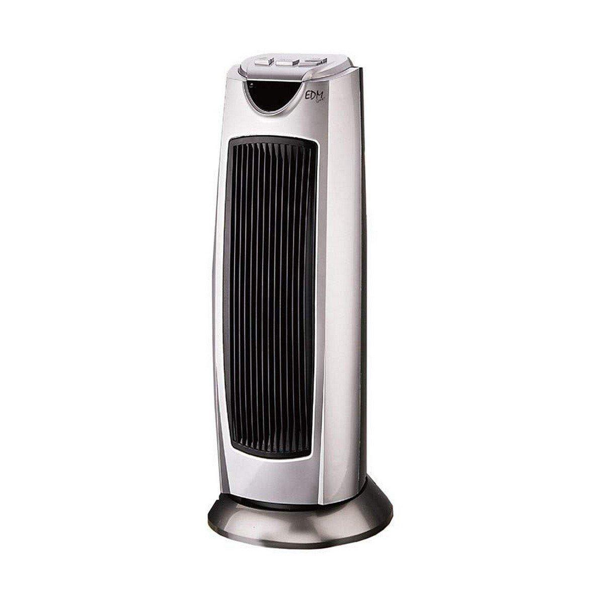 Calefactor Cerámico Eléctrico EDM 07209 Gris 1000 - 2000 W Oscilante