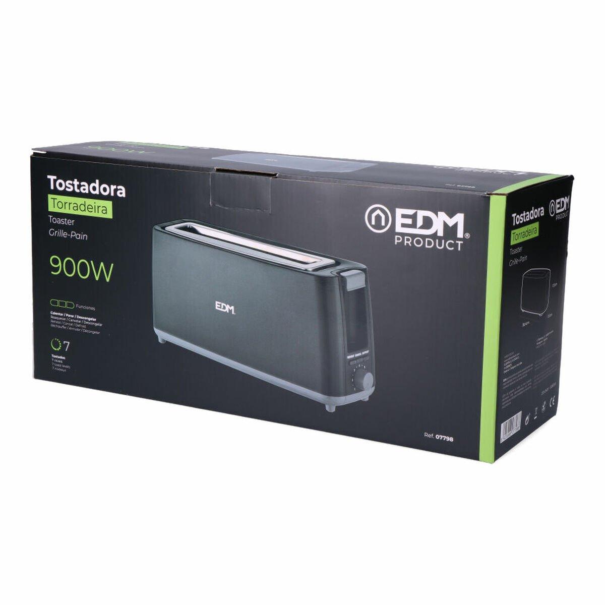 Tostadora EDM 07798 Black Design 900 W Larga
