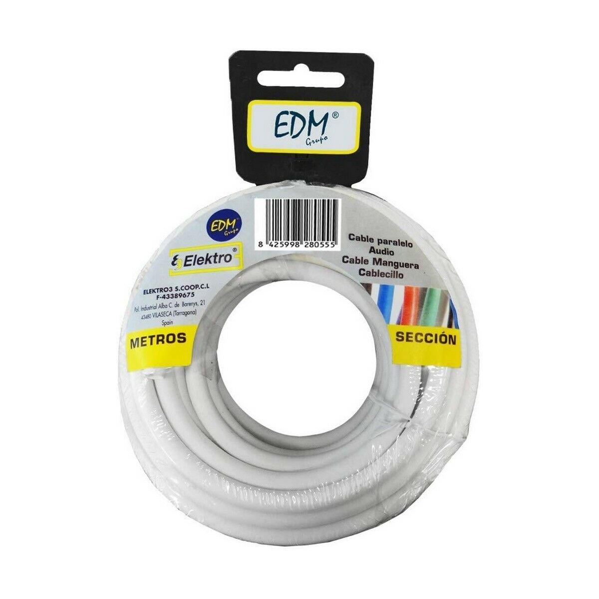 Cable EDM 28004 Blanco 20 m 2 X 0,5 mm