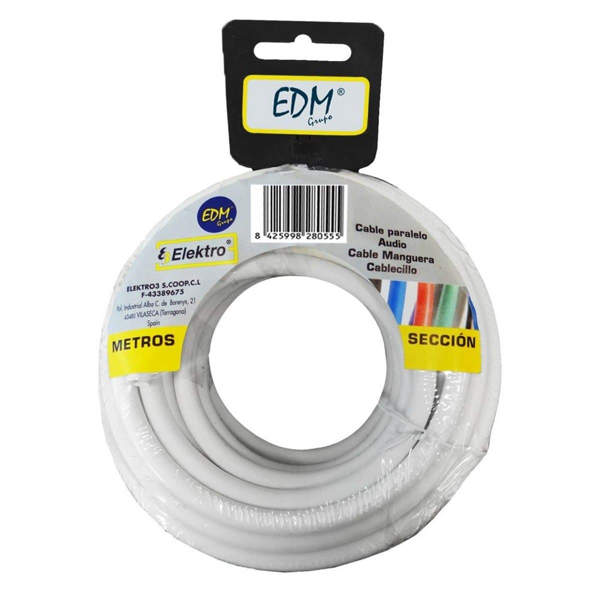 Cable Coaxial Antena TV EDM 28034 Blanco 20 m 2 x 1,5 mm