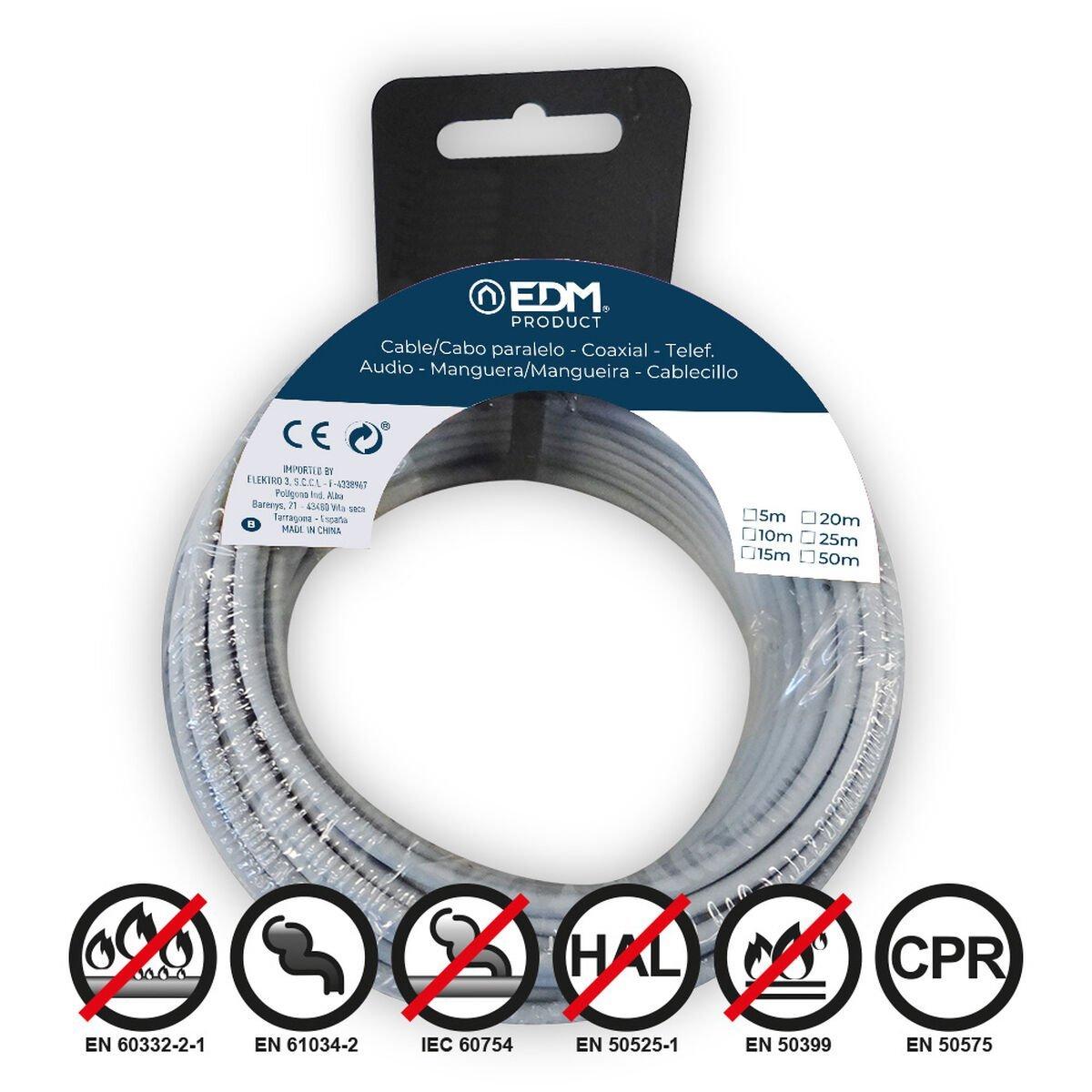 Cable EDM 28459 Gris 2,5 mm 10 m