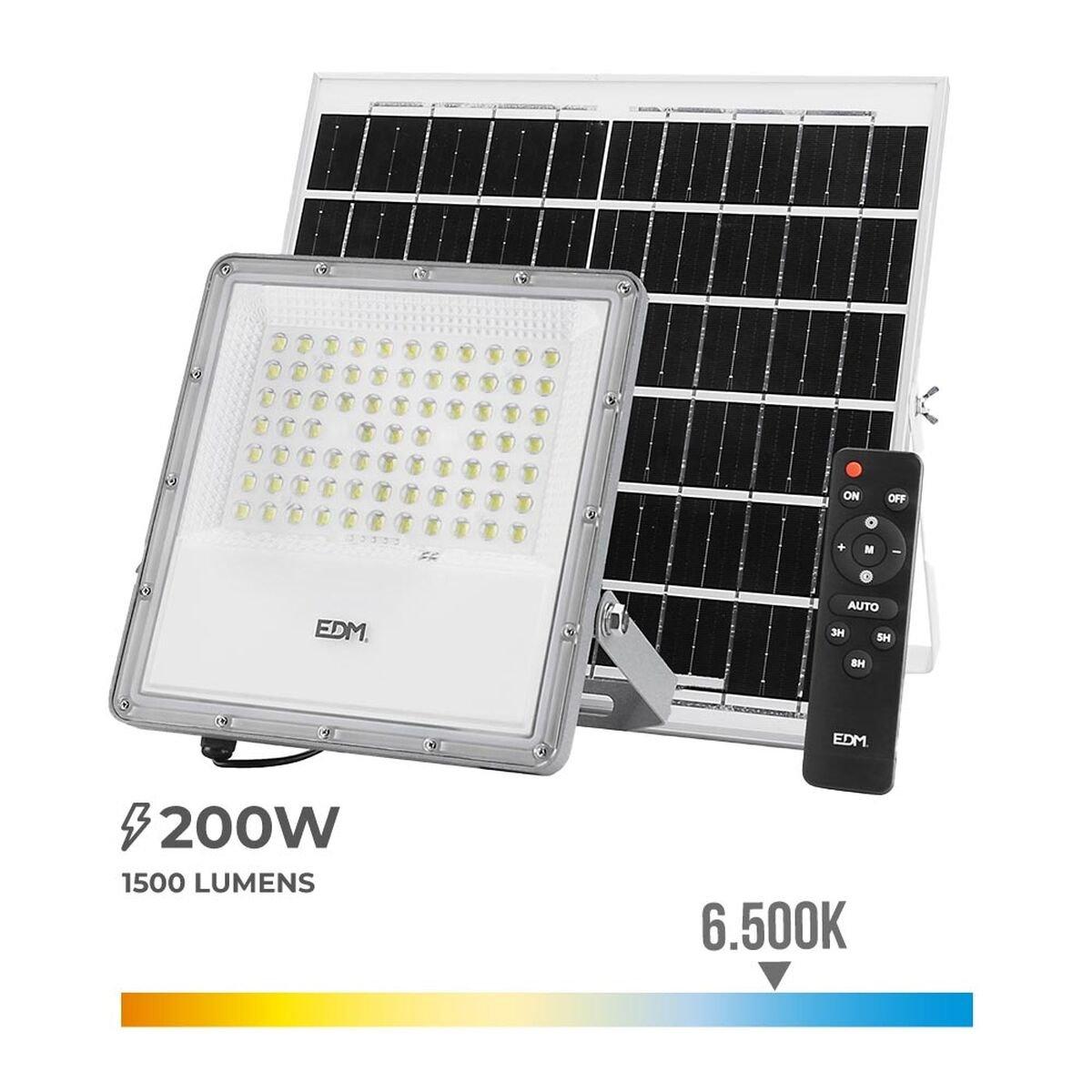 Foco Proyector EDM 31855 200 W 1500 lm Mando a distancia Panel solar fotovoltaico (6500 K)