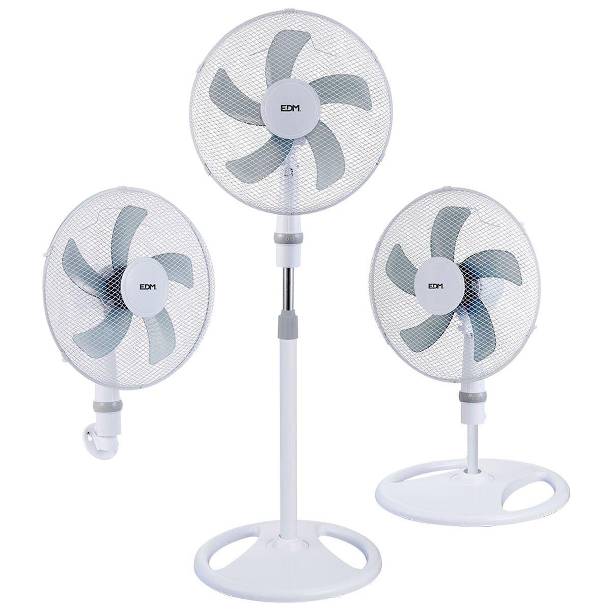 Ventilador de Pie EDM 33530 Blanco 45 W 3 en 1