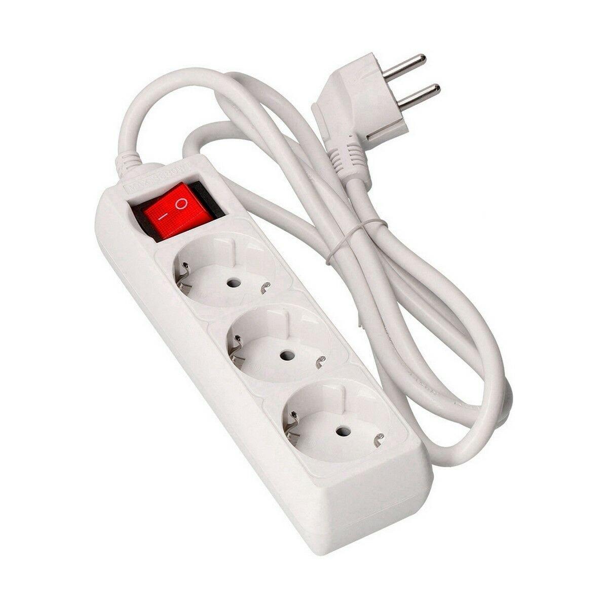 Regleta Enchufes 3 Tomas con Interruptor EDM 41043 Schuko (3 m)