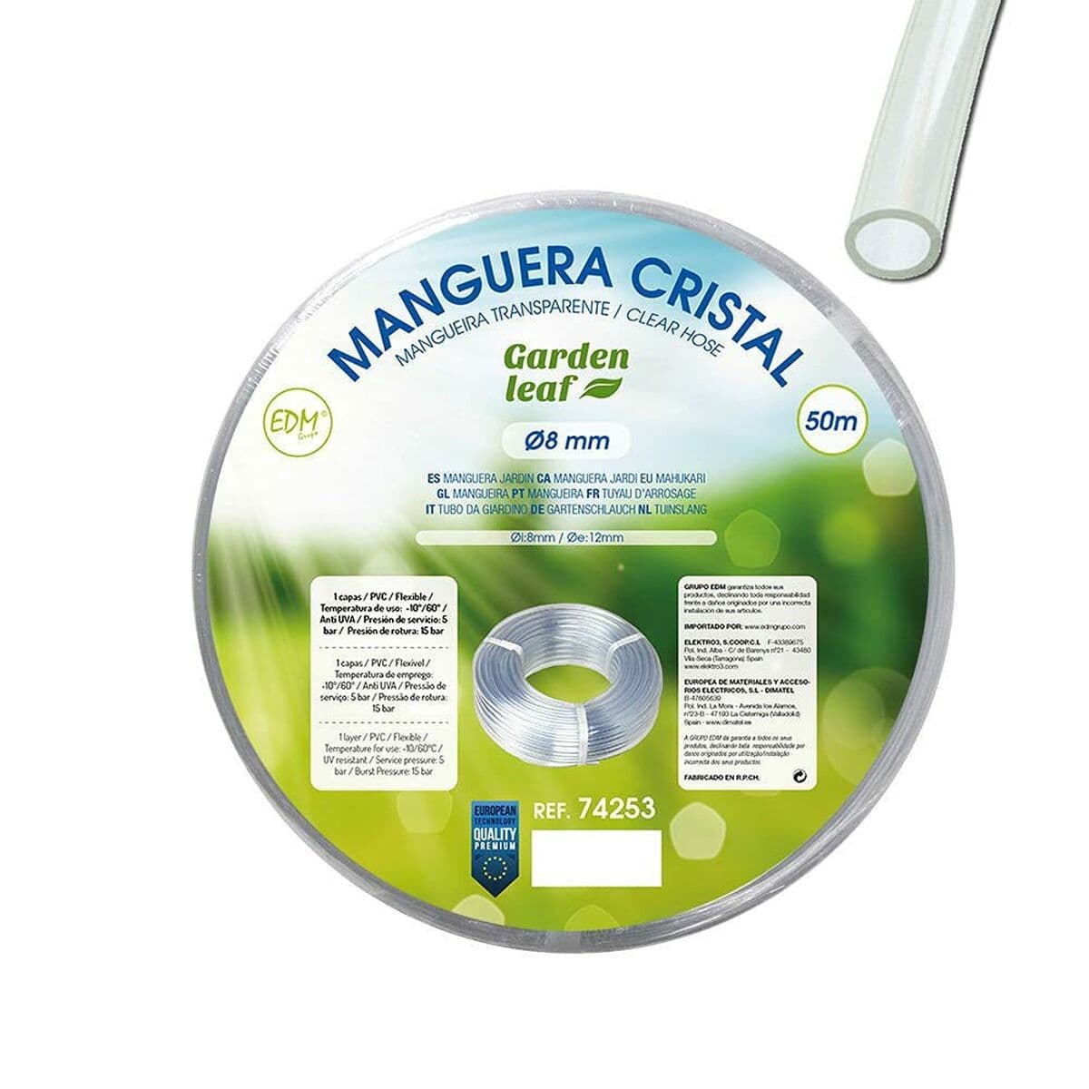 Manguera EDM 74253 74253 PVC Polipropileno Ø 12 mm (50 m)