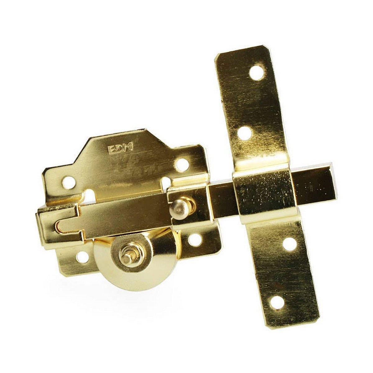 Cerrojo de seguridad EDM 85197 Dorado Acero