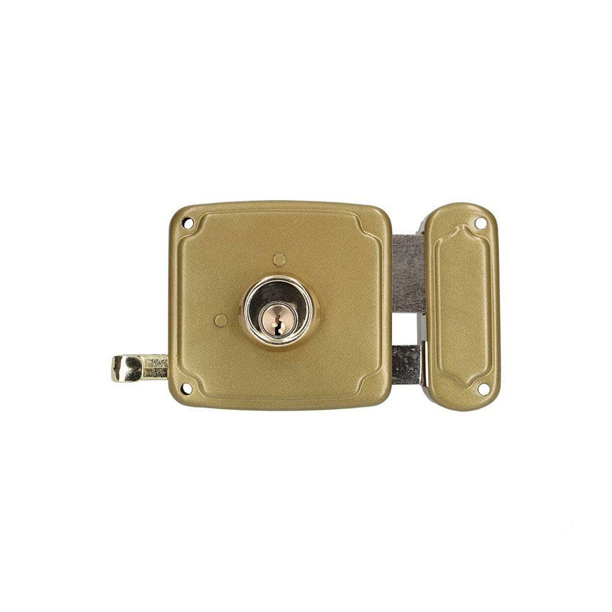 Cerradura de sobreponer EDM 85262 Dorado Acero 100 x 94 mm Sobreponer