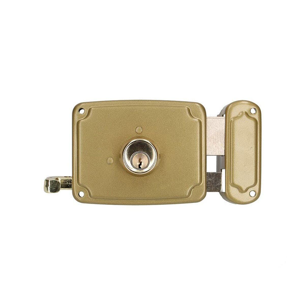 Cerradura de sobreponer EDM 85263 Dorado Acero 120 x 94 mm Sobreponer