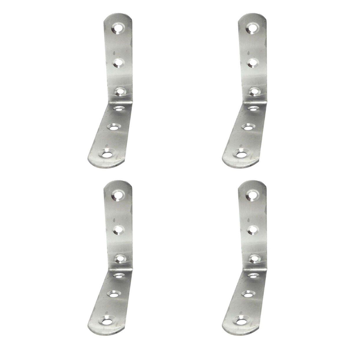 Escuadra de ángulo EDM 86093 an24 Acero Inoxidable 8 x 8 x 1,9 cm 4 Unidades