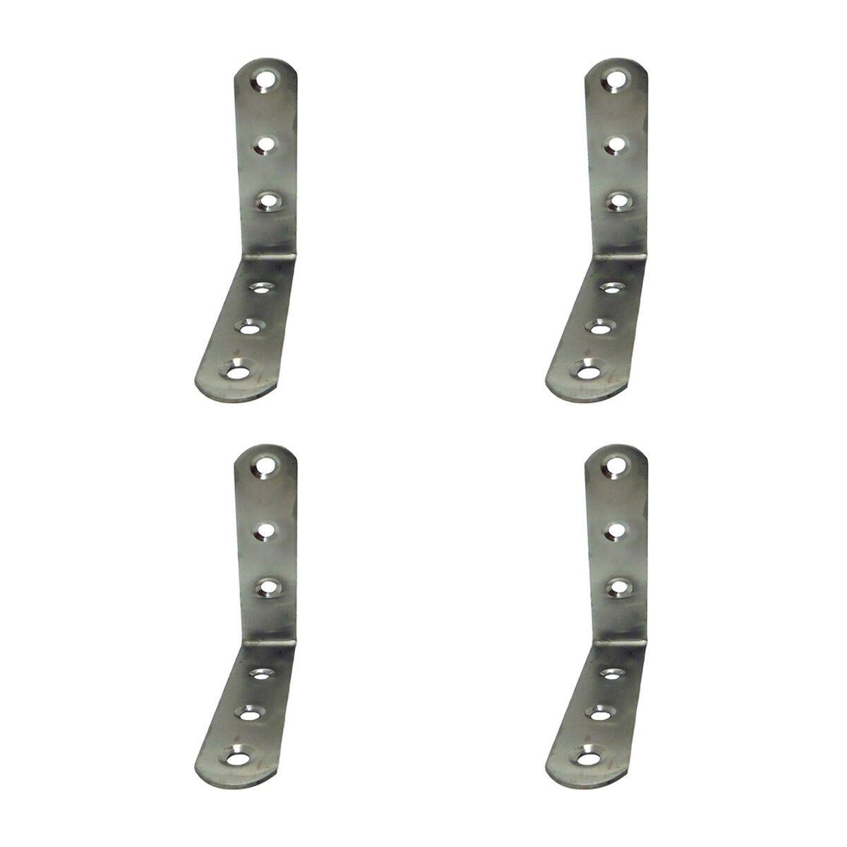 Escuadra de ángulo EDM 86094 an24 Acero Inoxidable 10 x 10 x 1,9 cm 4 Unidades