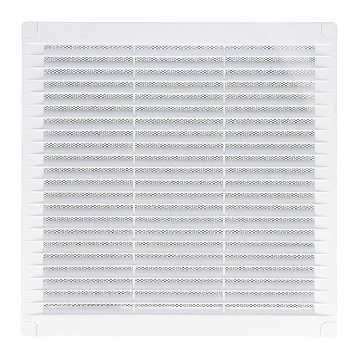 Rejilla de ventilación EDM 87704 Blanco 20 x 20 x 0,7 cm Mosquitera