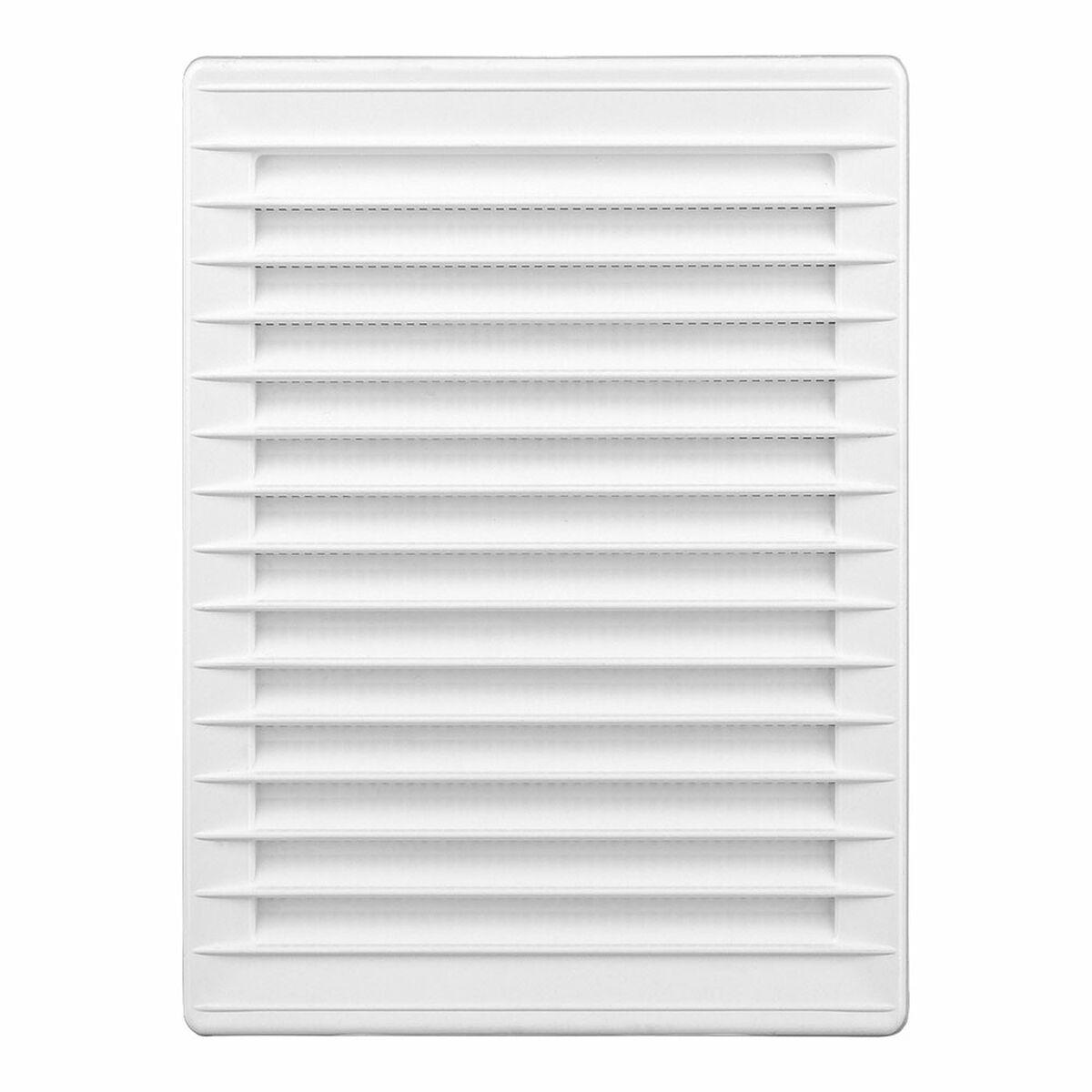 Rejilla de ventilación EDM 87733 Blanco 13,7 x 20,7 cm Mosquitera