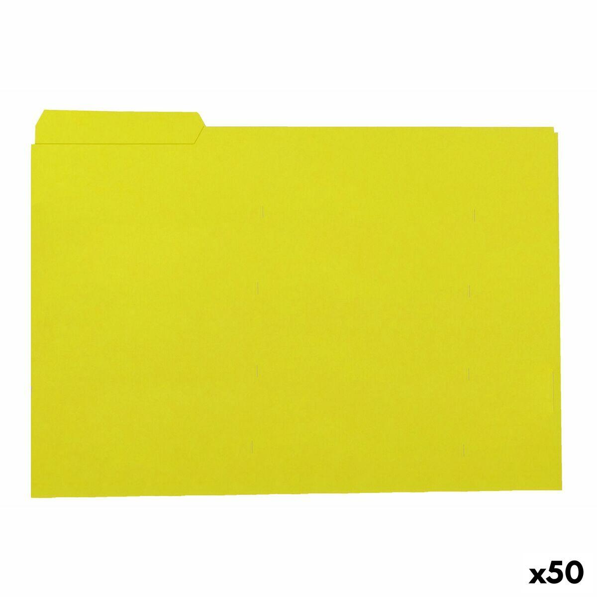 Subcarpeta Elba Amarillo Folio Pestaña para nombre 50 Piezas