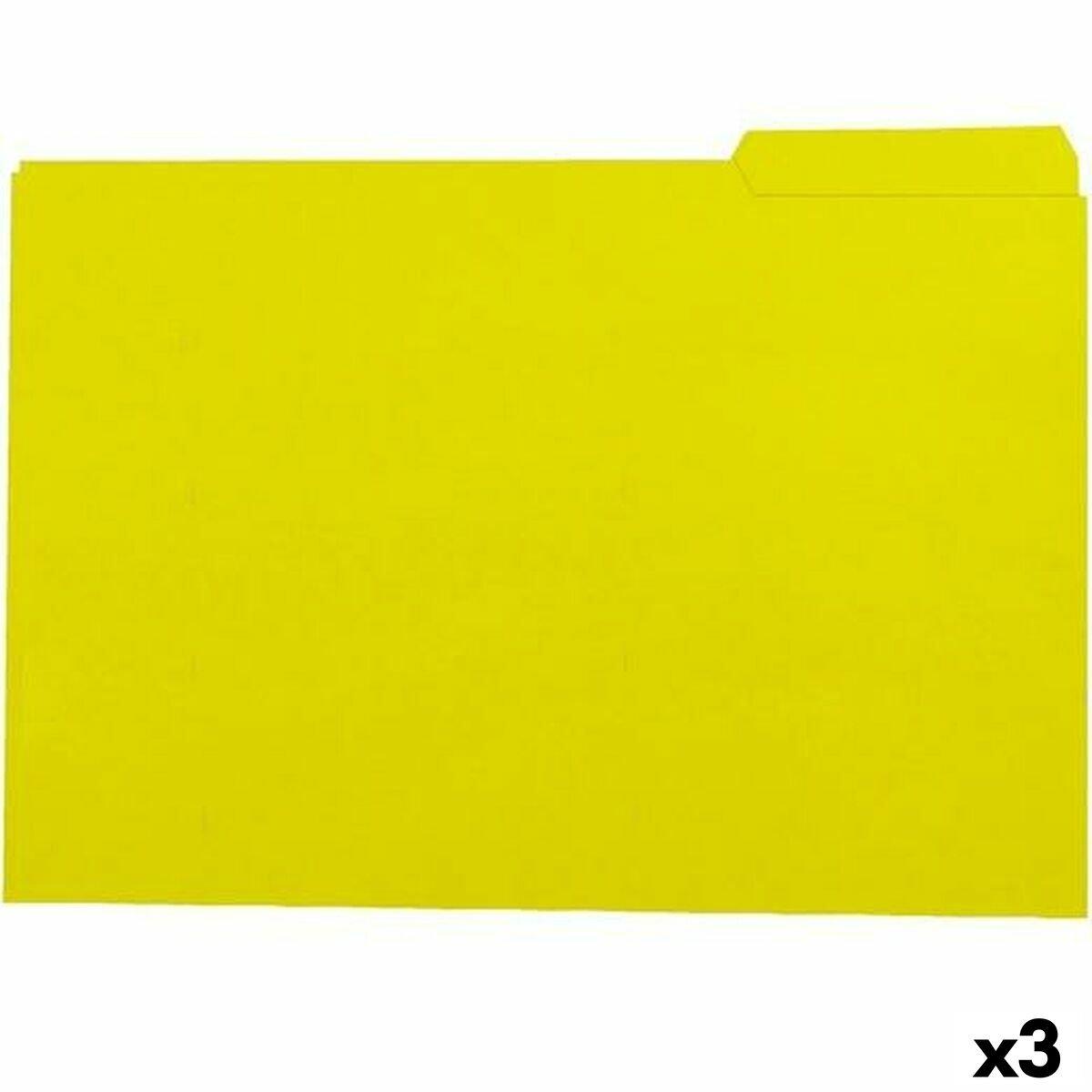 Set de Subcarpetas Elba Amarillo Folio 50 Piezas (3 Unidades)