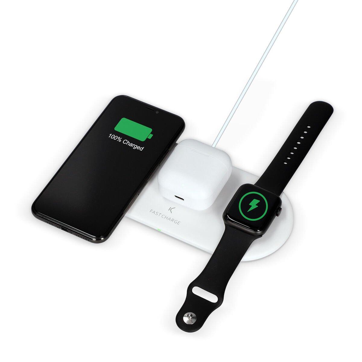 Cargador Inalámbrico KSIX Apple-compatible Blanco