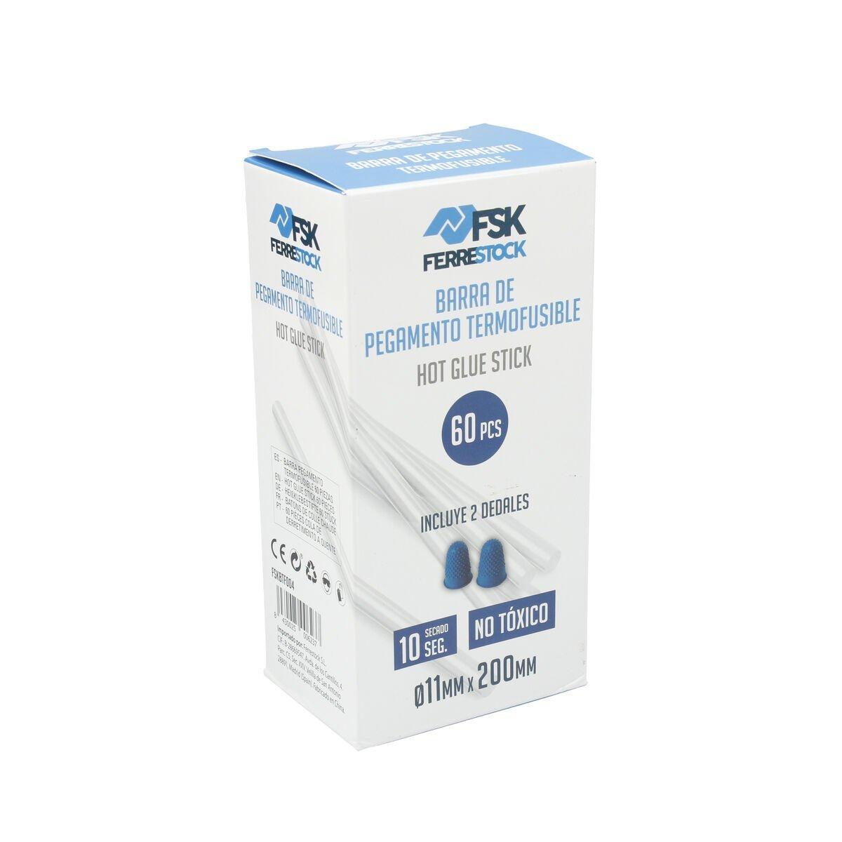 Barras de cola termofusible Ferrestock Transparente Ø 11 cm (60 unidades)