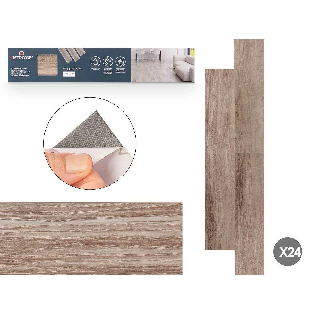 Vinilo Gift Decor Parquet Gris 24 Unidades
