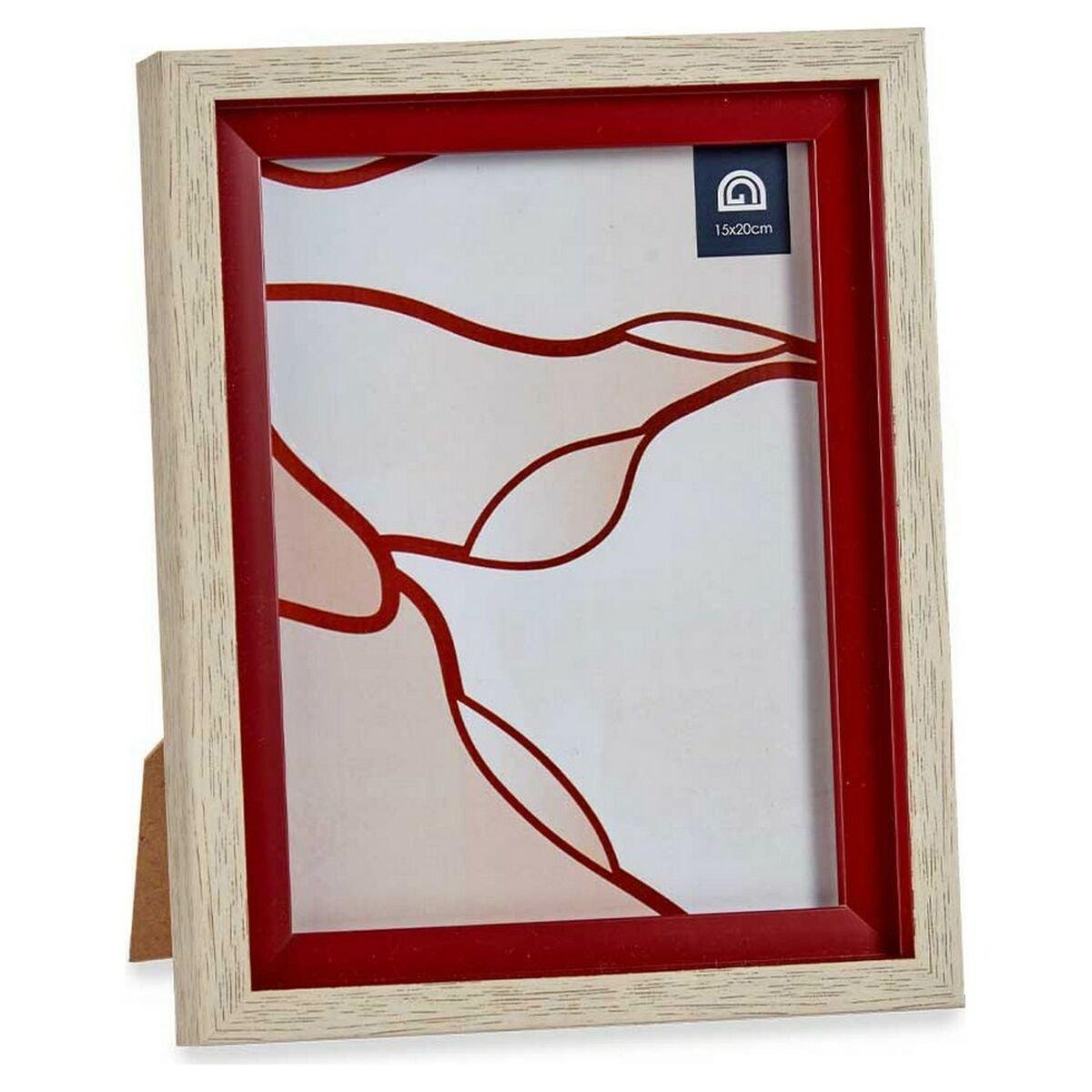 Marco de Fotos Gift Decor 16515 Marrón Rojo Madera Vidrio Cristal Poliestireno Plástico