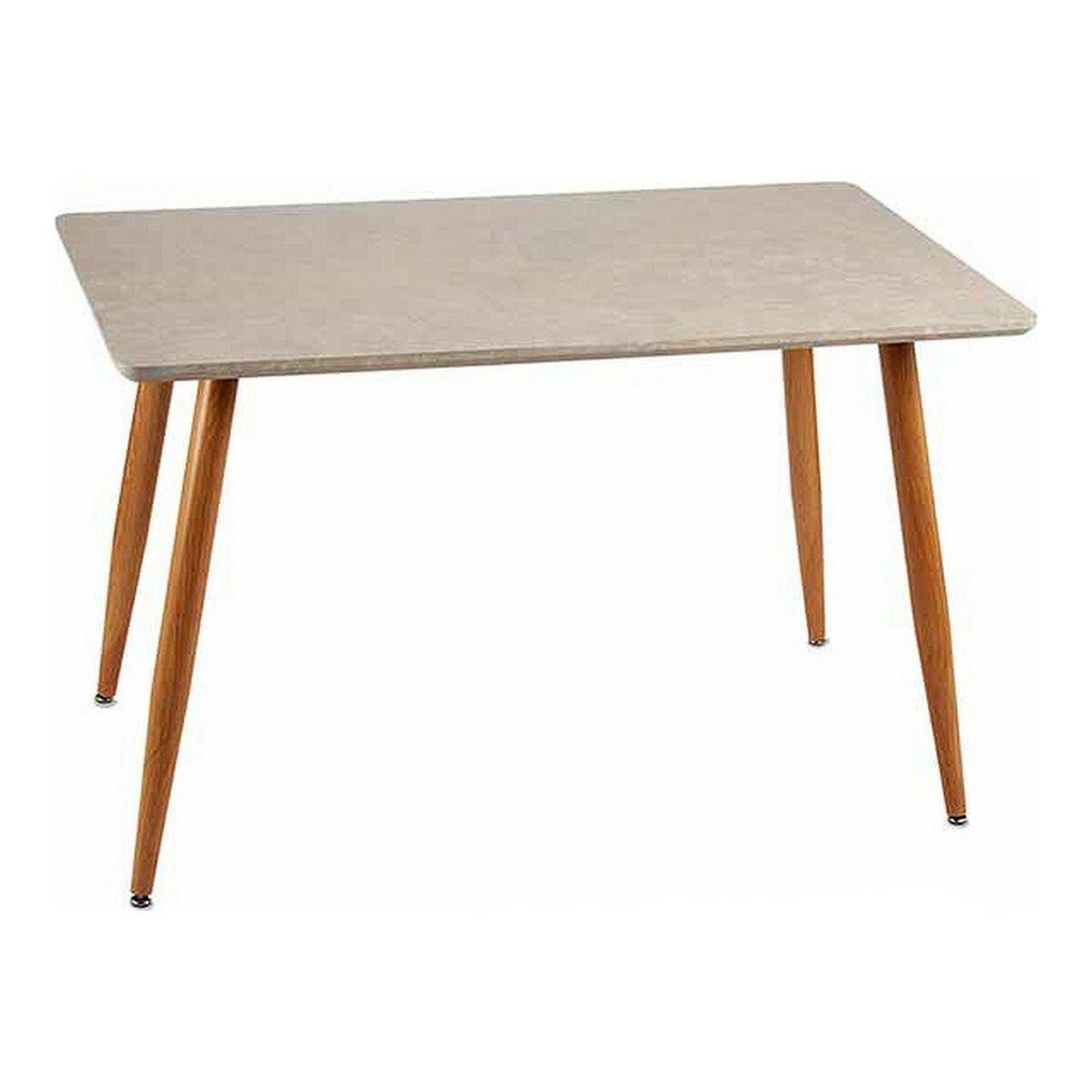 Mesa auxiliar Gift Decor Blanco Marrón Madera 70 x 120 x 75 cm Piedra