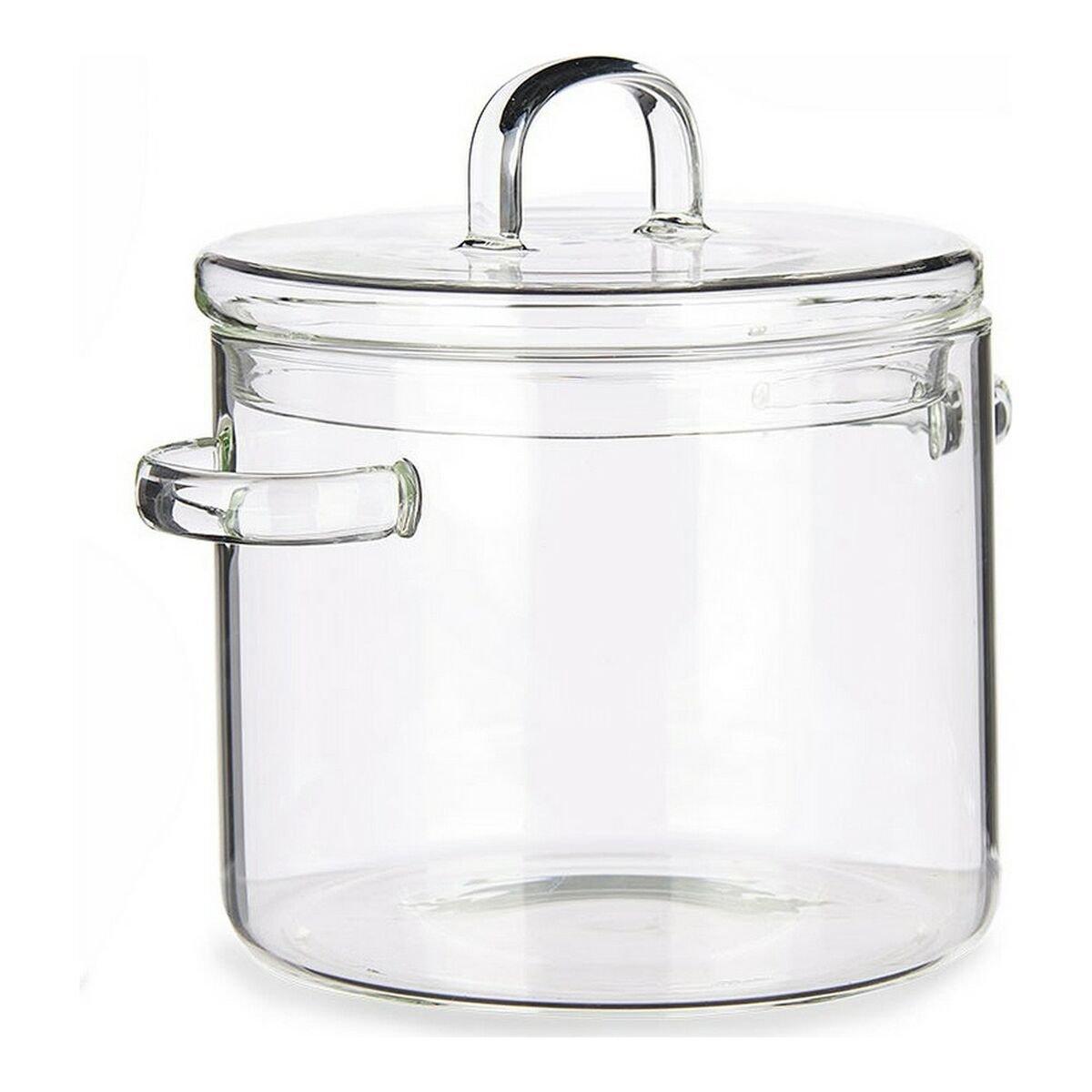 Olla con Tapa Vivalto Transparente Vidrio de Borosilicato 15,4 x 16,8 x 20,5 cm