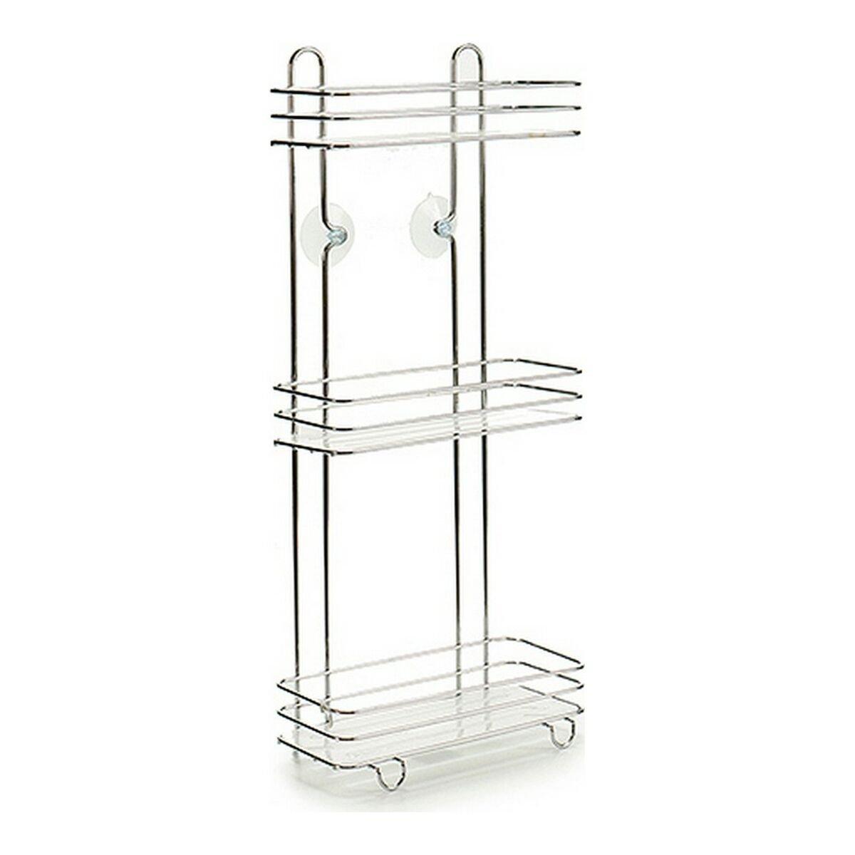 Estantería de Baño Berilo Transparente Plateado 26 x 59,5 x 13,5 cm 13,5 x 59,5 x 26 cm