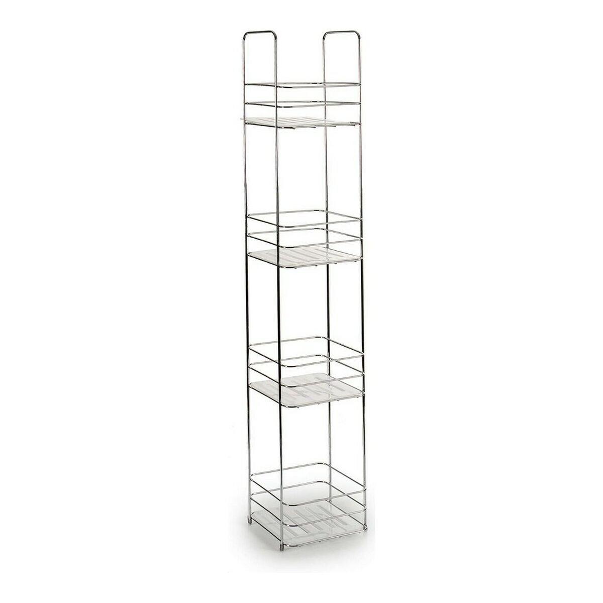 Estantería de Baño Berilo Transparente Plateado 16 x 86 x 16 cm