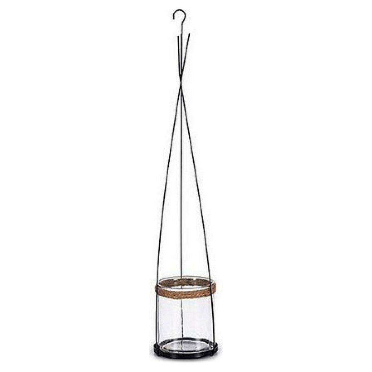 Portavelas Ibergarden Negro Transparente Metal Cristal 15,5 x 85,5 x 15,5 cm