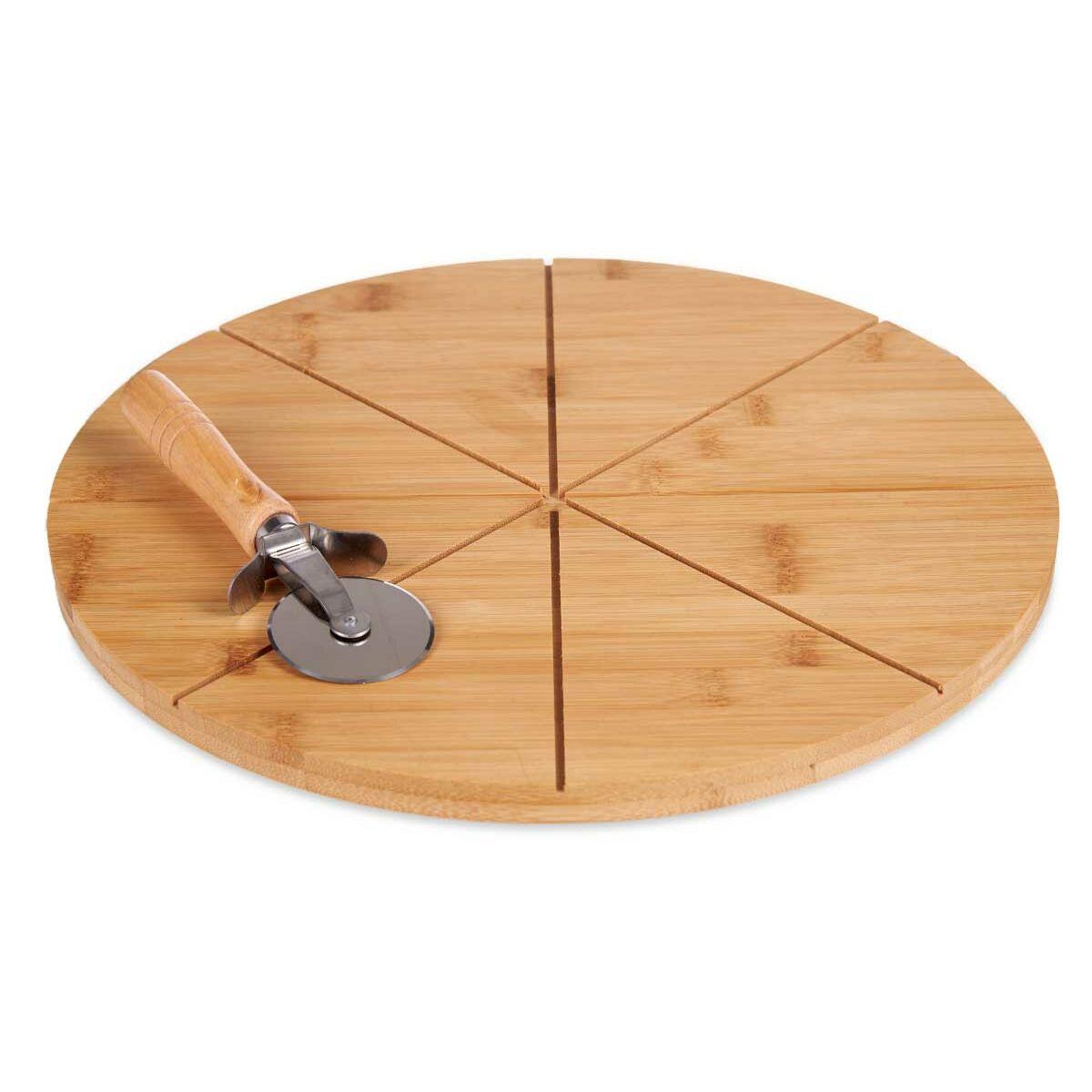 Tabla de cortar Kinvara Marrón 35,2 x 4 x 35,2 cm Pizza